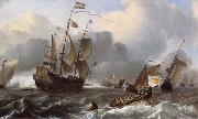 Ludolf Backhuysen Detail of THe Eendracht and a Fleet of Dutch Men-of-War Sweden oil painting artist